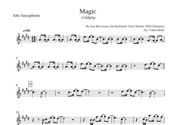 Magic (arr. Fabio Britto)