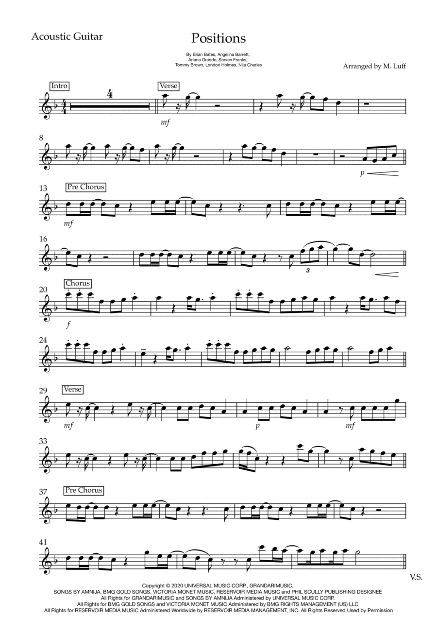 Positions (arr. Matt Luff)