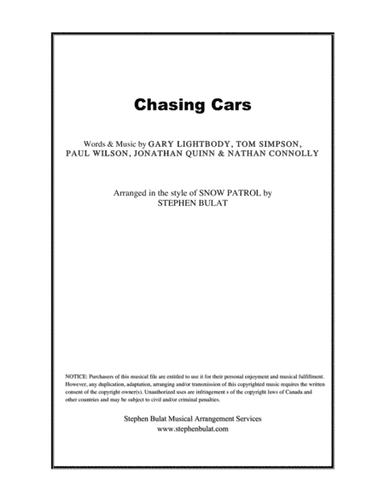 Chasing Cars (arr. Stephen Bulat)