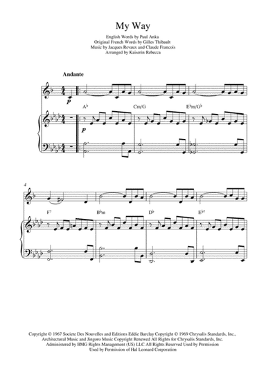 My Way (arr. Kaiserin Rebecca)