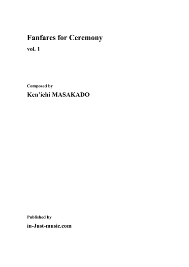 Fanfares for Celemony vol.1 (score & parts)
