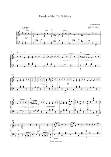 Leon Jessel - Parade of the Tin soldiers (Piano) (arr. MPS)