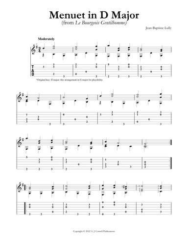 Menuet in D Major (arr. Mark Phillips)