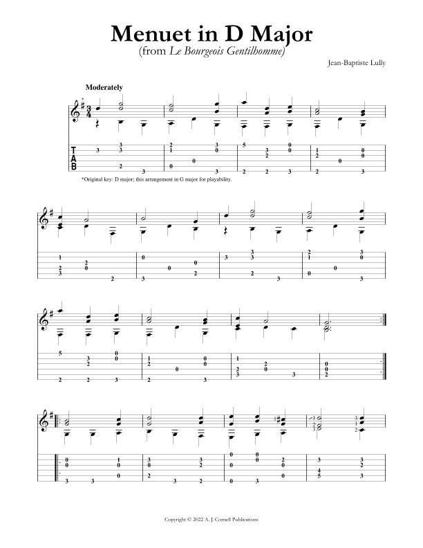 Menuet in D Major (arr. Mark Phillips)