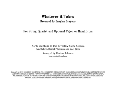 Whatever It Takes (arr. Heather Johnson)