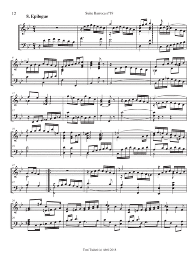 8-Choral Epilogue  (Movement of suite 19 in Bb M) Toni Tudurí