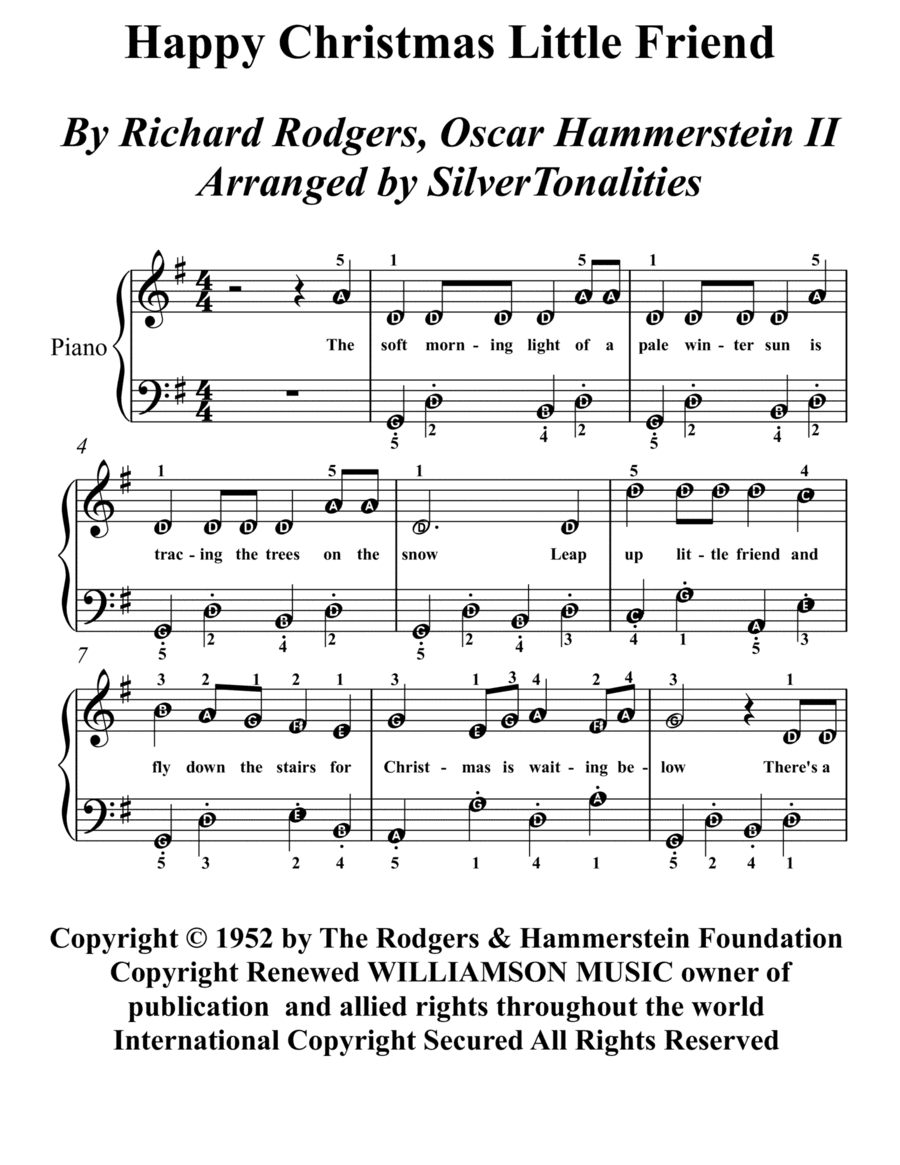 Happy Christmas, Little Friend (arr. SilverTonalities)