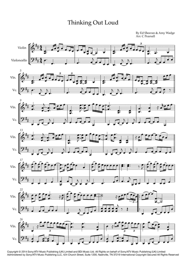 Thinking Out Loud (arr. Caroline Pearsall)