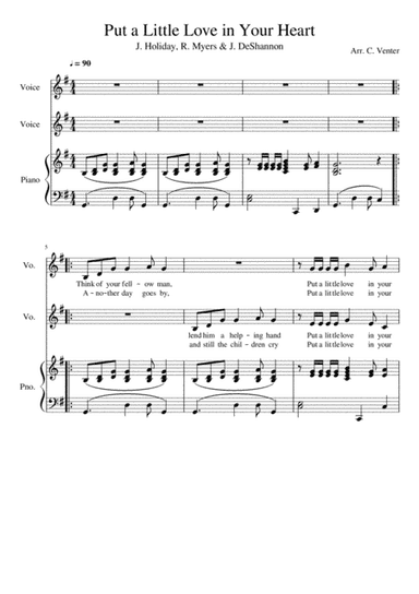 Put a Little Love in your Heart (arr. Caroline Venter)