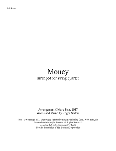 Money (arr. Mark Fish)