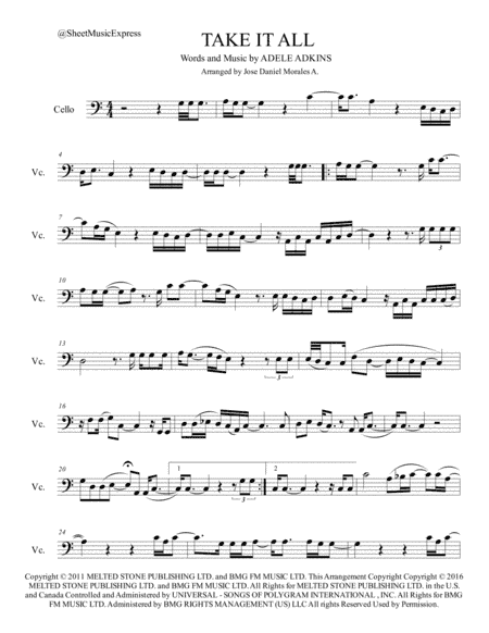 Take It All (arr. Jose Daniel Morales A.)