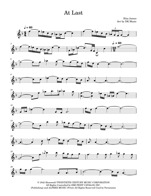 At Last (arr. DK Music)