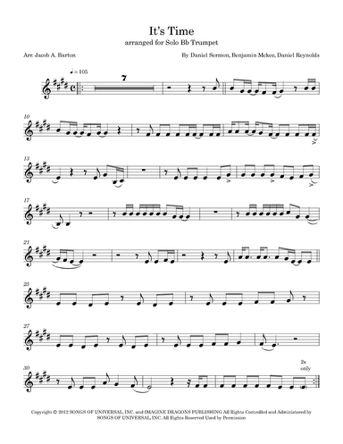 It's Time (arr. Jacob A. Barton)