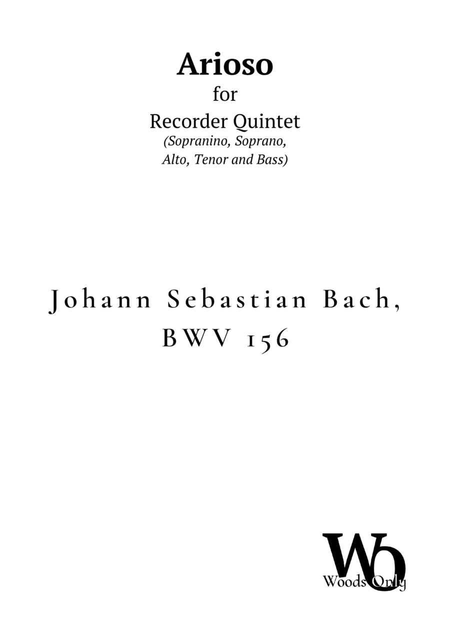 Arioso by Bach for Recorder Choir Quintet (arr. Ander)
