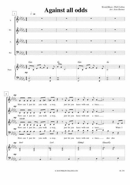 Against All Odds 2006 (arr. Jetse Bremer)