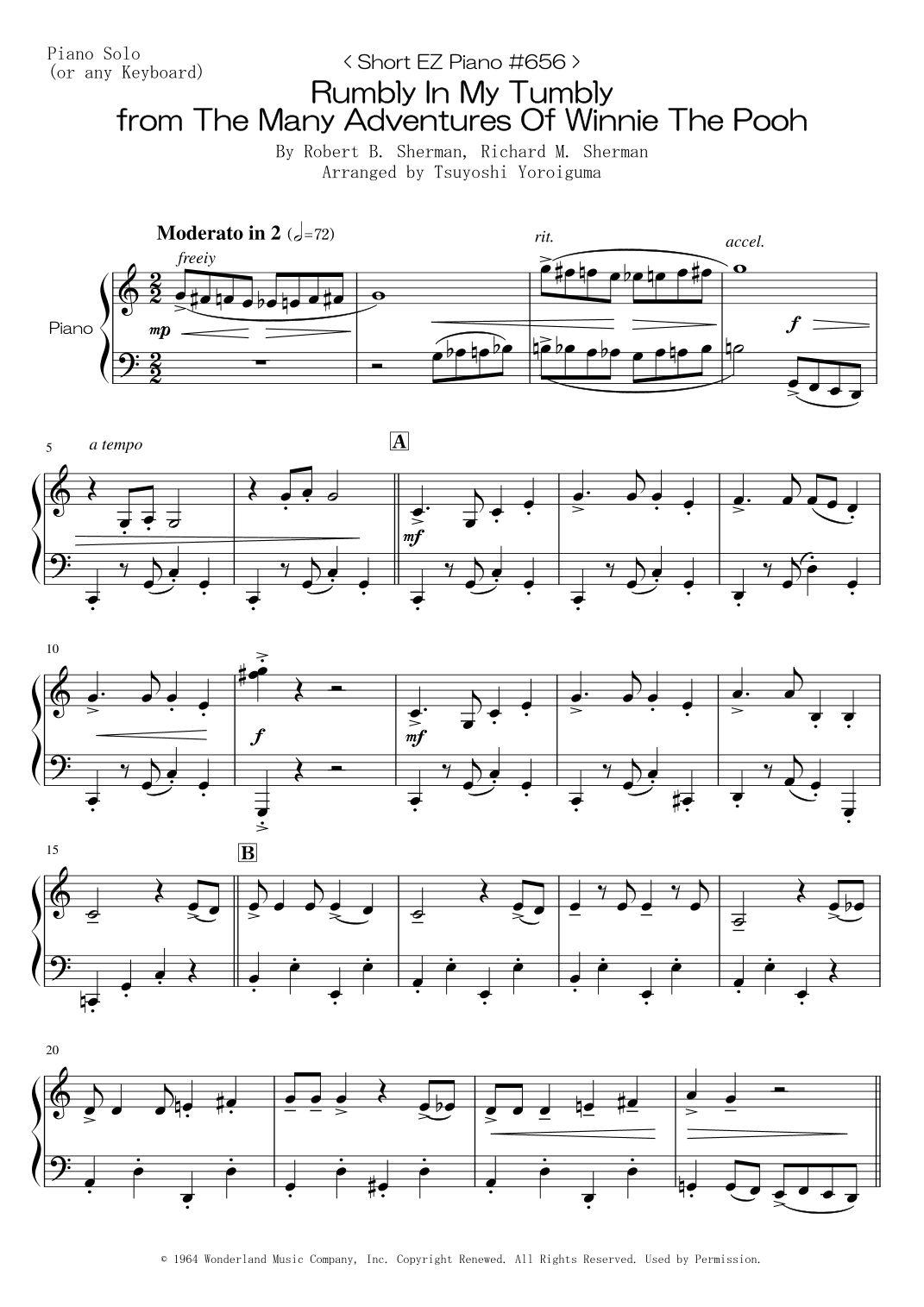 Rumbly In My Tumbly (arr. Tsuyoshi Yoroiguma)