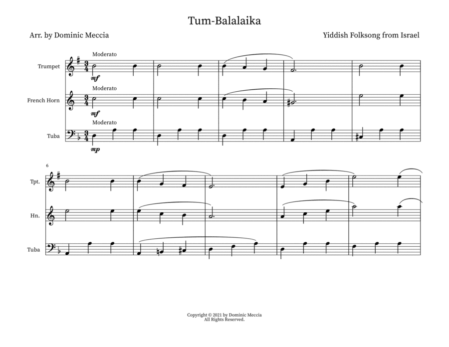 Tum-Balalaika (arr. Dominic Meccia)