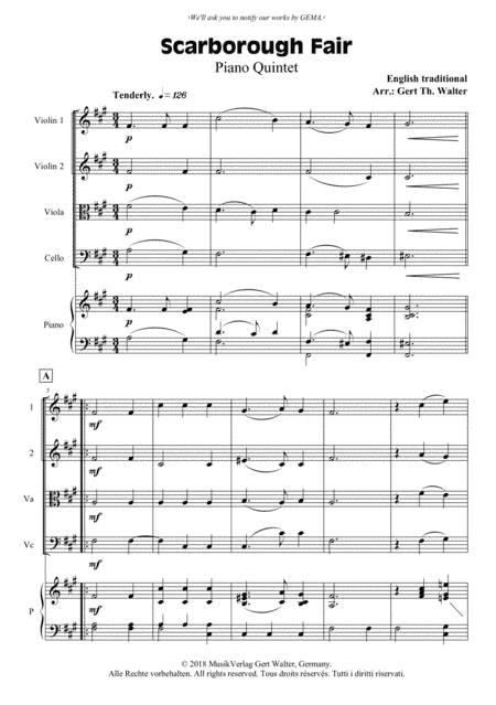 Scarborough Fair (arr. Gert Th. Walter)