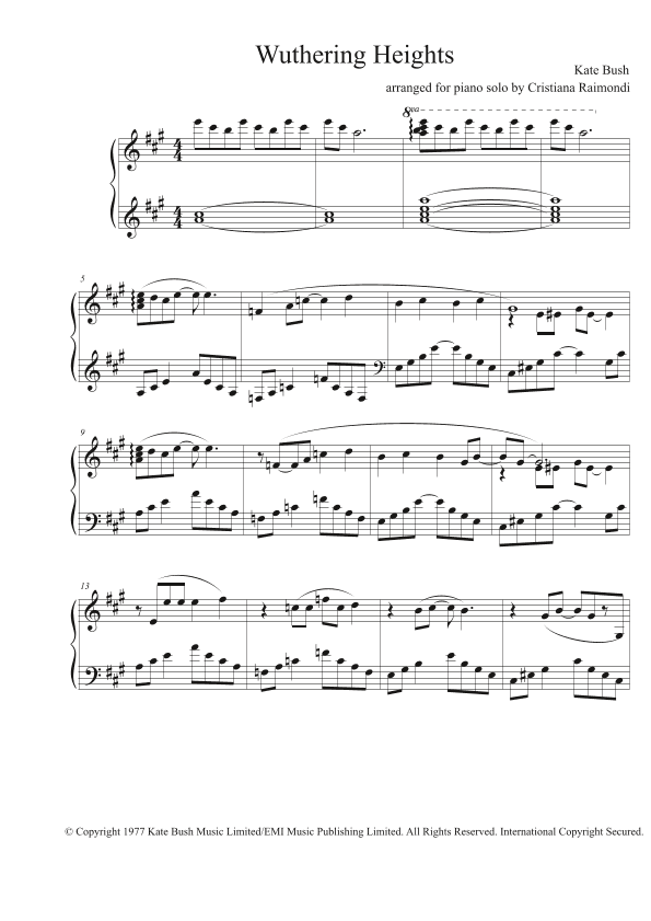 Wuthering Heights (arr. Cristiana Raimondi)