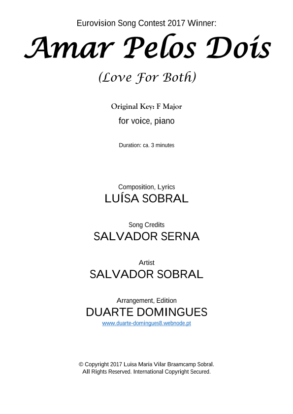 Amar Pelos Dois (arr. Duarte Domingues)