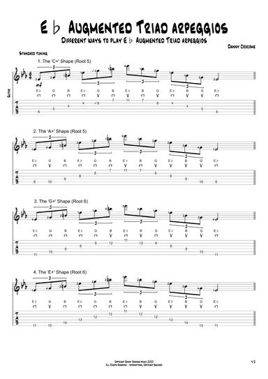 Eb Augmented Triad Arpeggios (5 Ways to Play)