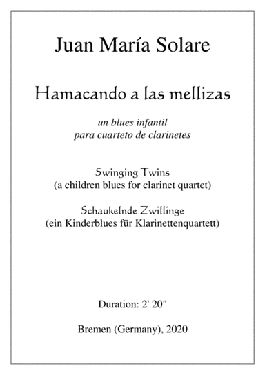 Hamacando a las mellizas [clarinet quartet]