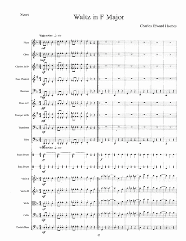 Waltz in F Major--Full Orchestra