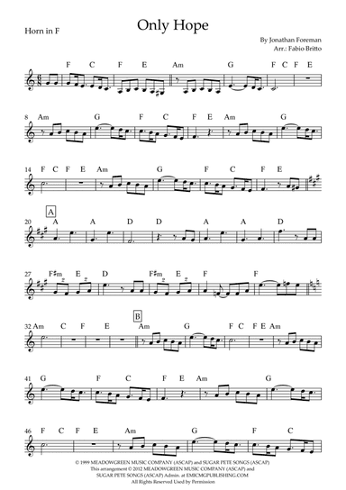 Only Hope (arr. Fabio Britto)
