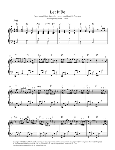 Let It Be (arr. Mark Daniel)