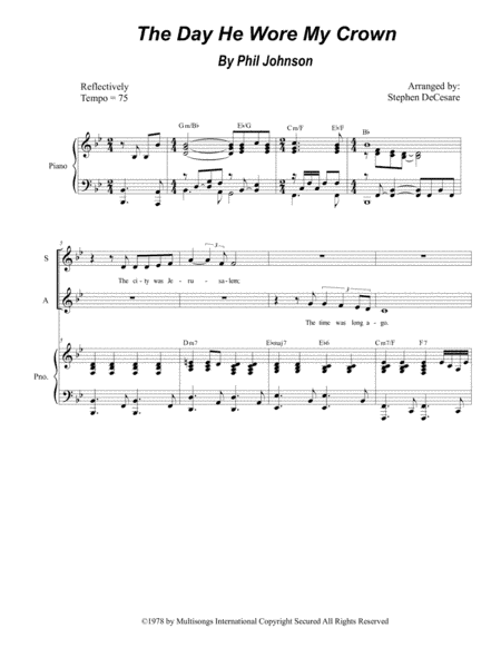 The Day He Wore My Crown (arr. Stephen DeCesare)