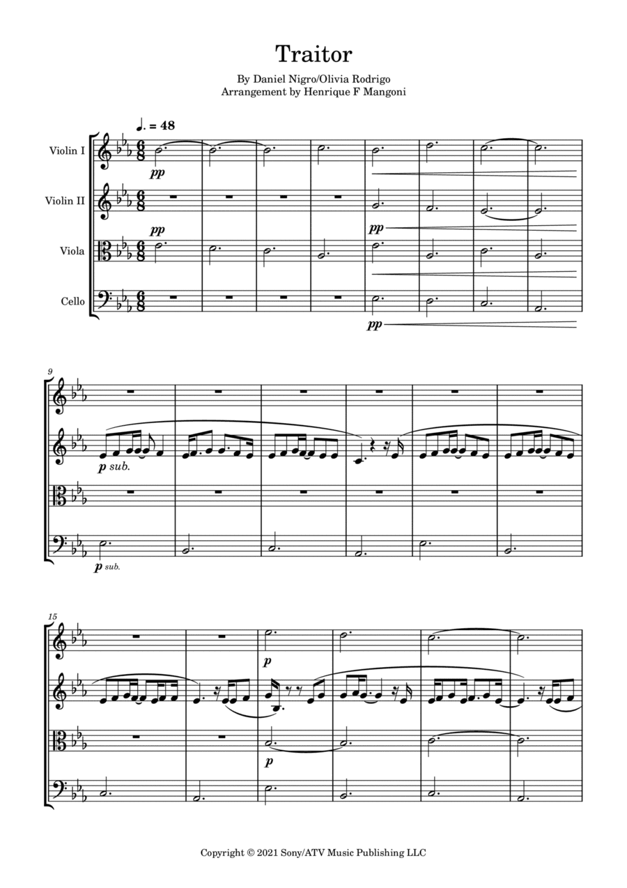 Traitor (arr. Henrique F Mangoni)