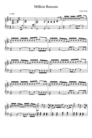 Million Reasons (arr. Lady Gaga)