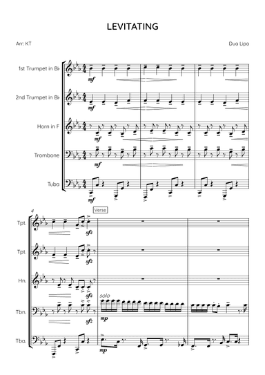 Levitating (arr. Katie Cody)