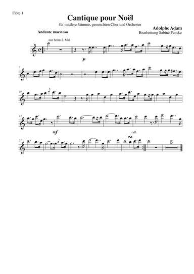 Cantique pour Noël (arr. Sabine Fenske)