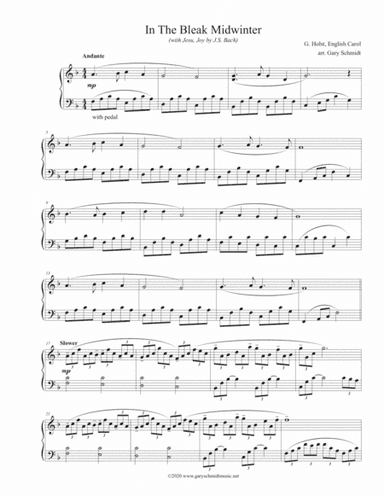 In The Bleak Midwinter (Jesu Joy of Man's Desiring) (arr. Gary Schmidt)