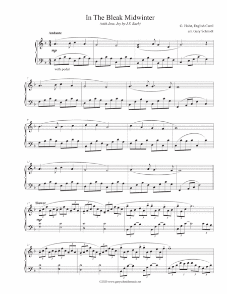 In The Bleak Midwinter (Jesu Joy of Man's Desiring) (arr. Gary Schmidt)