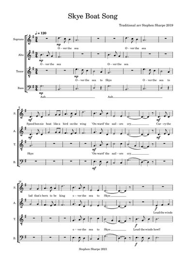 Skye Boat Song SATB (arr. Stephen Sharpe)