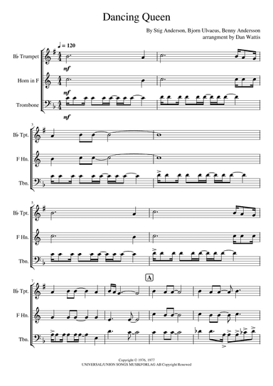 Dancing Queen (arr. Dan Wattis)