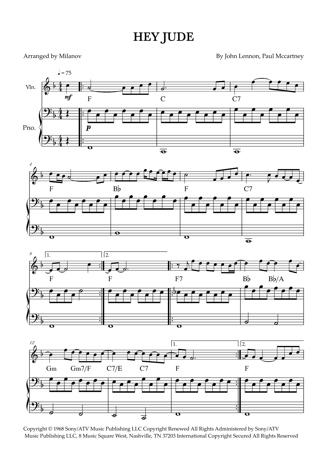 Hey Jude (arr. Milanov)