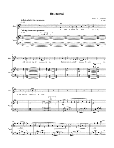 Emmanuel (arr. Patrick St. Clair Wood)