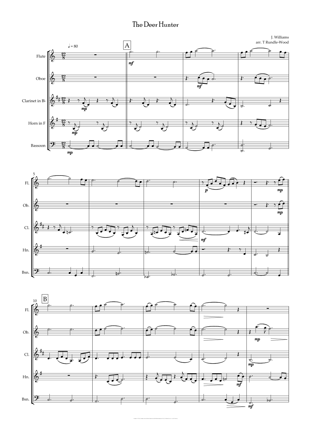 Cavatina (arr. Tom Rundle-Wood)