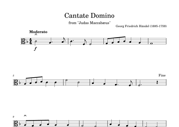 Cantate Domino in F (arr. Diego Marques)
