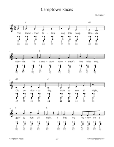 Camptown Races (arr. songbooks.info)