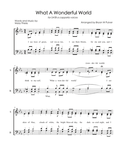 What A Wonderful World (arr. Bryan W Pulver)