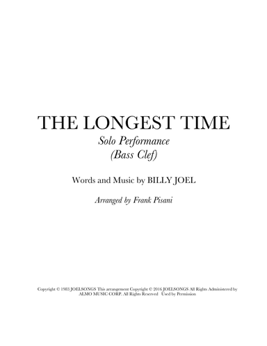 The Longest Time (arr. Frank Pisani)