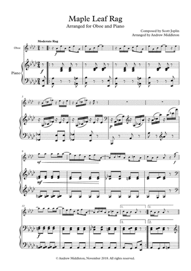 Maple Leaf Rag for Flute and Piano (arr. Andrew Middleton)