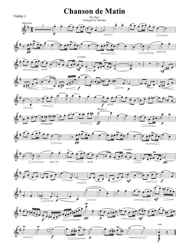Chanson de Matin by Elgar (arranged for String Trio) (arr. Marmpy)