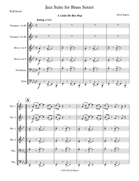 Jazz Suite for Brass Sextet