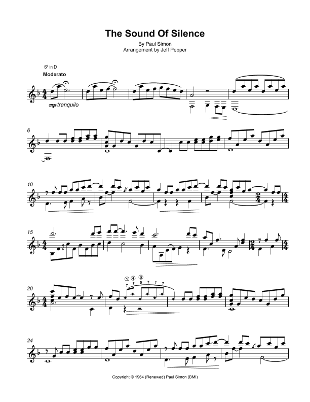 The Sound Of Silence (arr. Jeff Pepper)