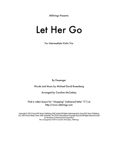 Let Her Go (arr. Caroline McCaskey)